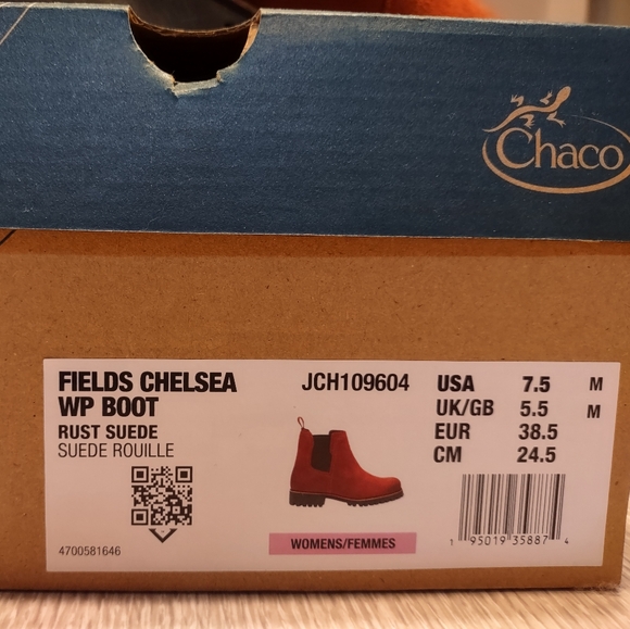 Chaco Fields Chelsea Boot Rust Suede 7.5 - Picture 2 of 4